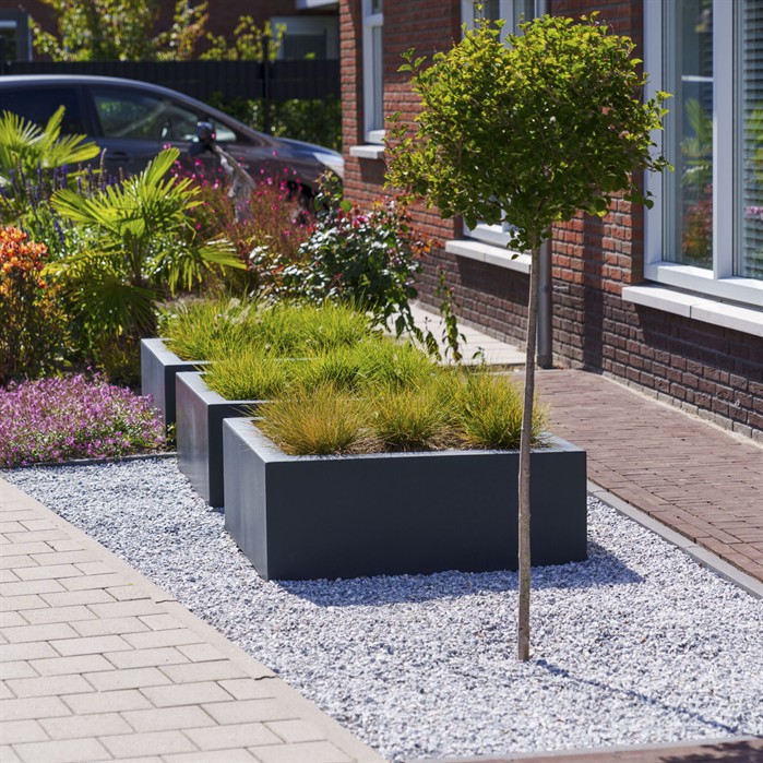Fibreglass Planters CARREZ with bottom 400 x 400 x 400 mm